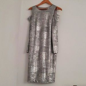 Calvin Klein Silver Party Dress